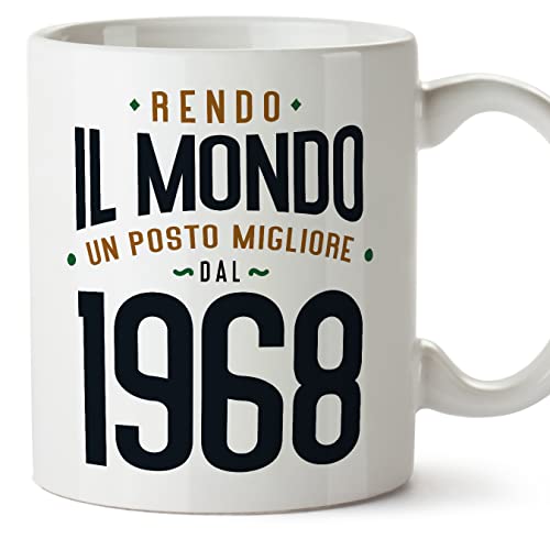 Comprar MUGFFINS Tazas 1968 Cumpleaños - En Italiano - Rendo il Mondo un Posto Migliore - 11 Catálogo oz / 330 ml - Regalo original y divertido Ofertas 2024 | regaloscumple.com