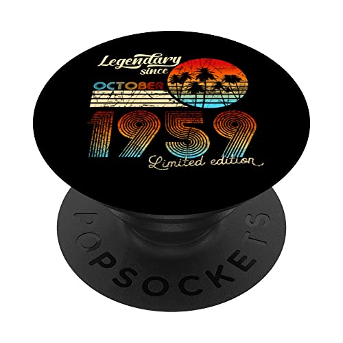 Comprar Cumpleaños Legendario Ideas para regalar Desde Octubre De 1959 Regalo. PopSockets PopGrip Intercambiable Rebajas 2024 | regaloscumple.com