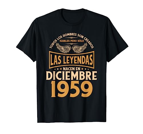 Consigue Regalos ahora Cumpleaños Hombre Regalos Las Leyendas Diciembre 1959 Camiseta Ofertas 2024 | regaloscumple.com