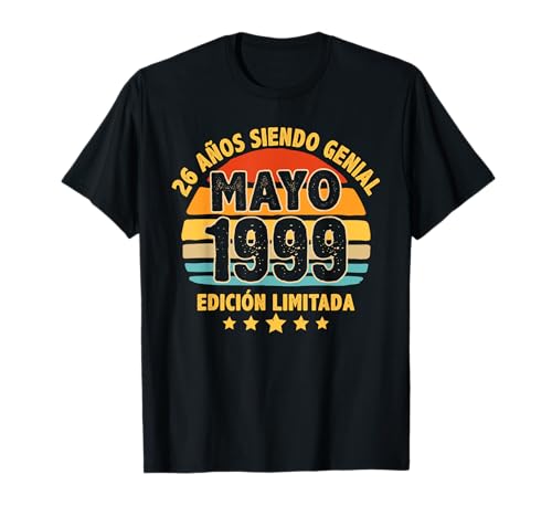 Comprar Mayo 1999 26 Años Hombre Cumpleaños Regalo Navidad Mayo 1999 Camiseta Rebajas 2025 | regaloscumple.com
