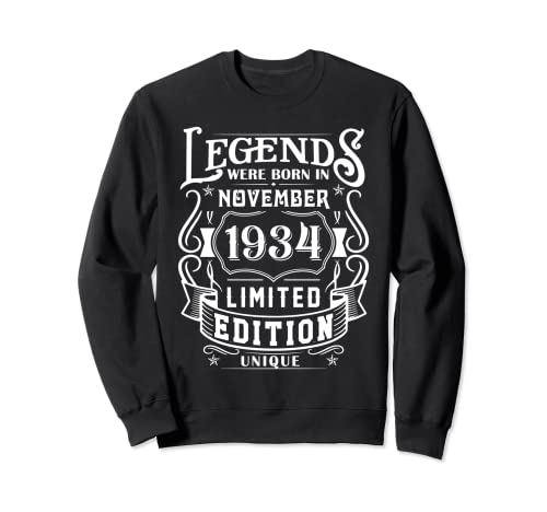 Consigue ahora Cumpleaños Noviembre BlackFriday 1934 Edición Limitada Regalo Vintage Sudadera Top Precio 2024 | regaloscumple.com