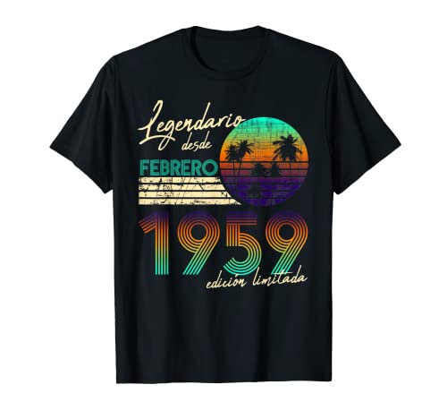 Consigue ahora Cumpleaños Hombre Regalos Legendario Desde BlackFriday Febrero 1959 Camiseta Ofertas 2025 | regaloscumple.com