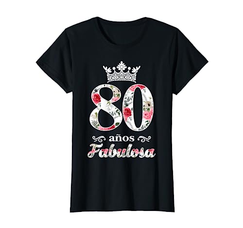 Comprar 80 Años Regalos Fabulosa Cumpleaños 80 Años Camiseta Ofertas 2025 | regaloscumple.com