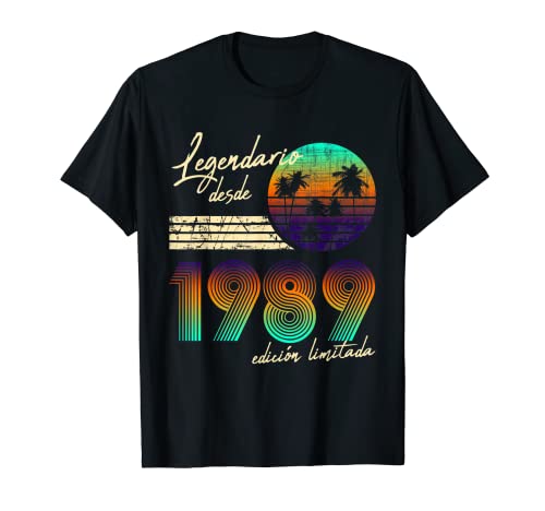 Comprar 33 Años Catálogo Cumpleaños Hombre Regalos Legendario Desde 1989 Camiseta Ofertas 2024 | regaloscumple.com