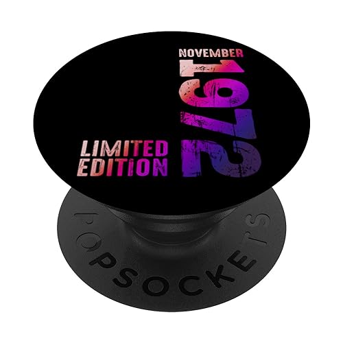 Consigue ahora Impresionante año 1972 noviembre Promoción 1972 desde 1972 Retro 1972 PopSockets PopGrip Intercambiable Rebajas 2025 | regaloscumple.com