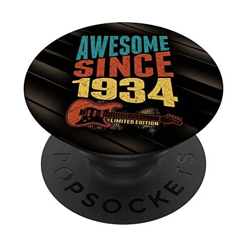 Consigue ahora Retro Impresionante Desde 1934 Edición Limitada Guitarrista Cumpleaños PopSockets Ideas para regalar PopGrip Intercambiable Ofertas 2024 | regaloscumple.com