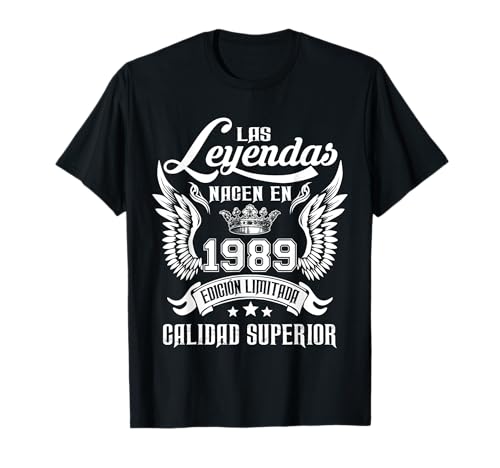 Comprar Cumpleaños Las Leyendas Nacen Catálogo En 1989 Camiseta Top Precio 2025 | regaloscumple.com