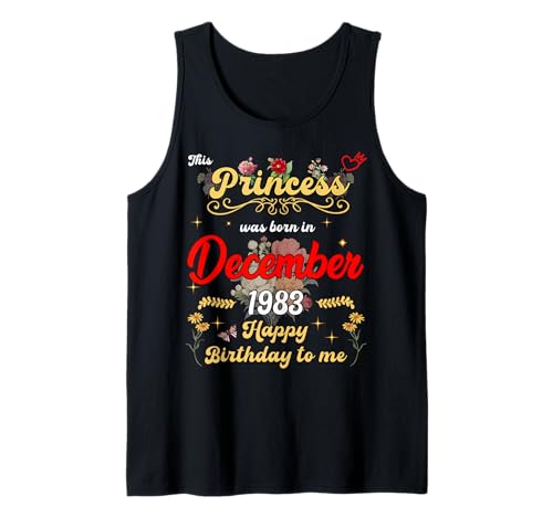 Consigue ahora Esta princesa nació BlackFriday en diciembre 1983 Cumpleaños diciembre Camiseta sin Mangas Top Precio 2024 | regaloscumple.com
