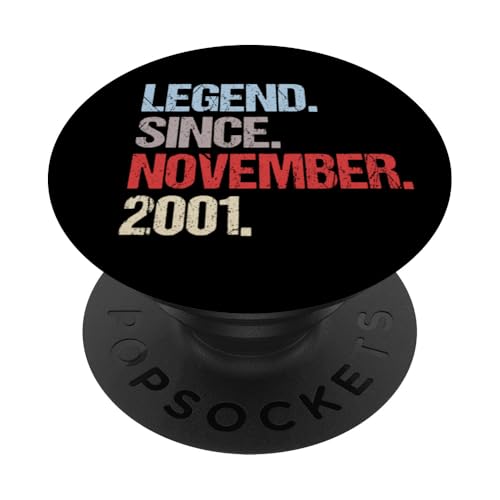 Consigue ahora Leyenda Desde noviembre 2001 BlackFriday Cumpleaños Vintage PopSockets PopGrip Intercambiable Ofertas 2024 | regaloscumple.com