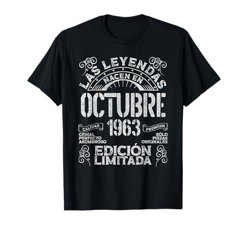 Consigue ahora Las Leyendas Nacen En Ideas para regalar Octubre 1963 60 Años Cumpleaños Camiseta Top Precio 2024 | regaloscumple.com