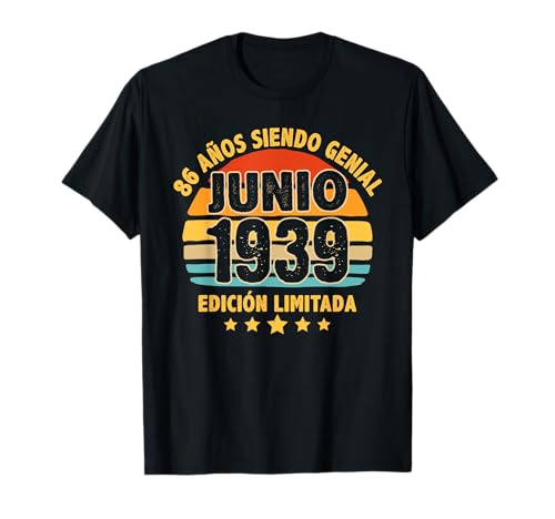 Consigue ahora Junio 1939 BlackFriday 86 Años Hombre Cumpleaños Regalo Junio 1939 Camiseta Rebajas 2025 | regaloscumple.com