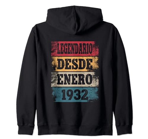 Consigue ahora Legendario Desde Enero 1932 - Cumpleaños 93 Años Navidad Sudadera con Capucha Ofertas 2024 | regaloscumple.com
