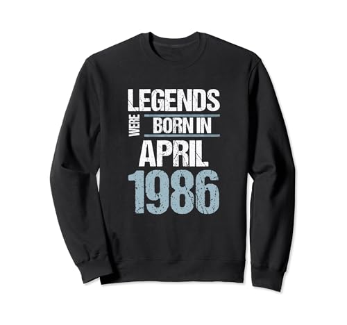 Consigue ahora Las leyendas nacieron en abril Promoción 1986 Cumpleaños Sudadera Rebajas 2024 | regaloscumple.com