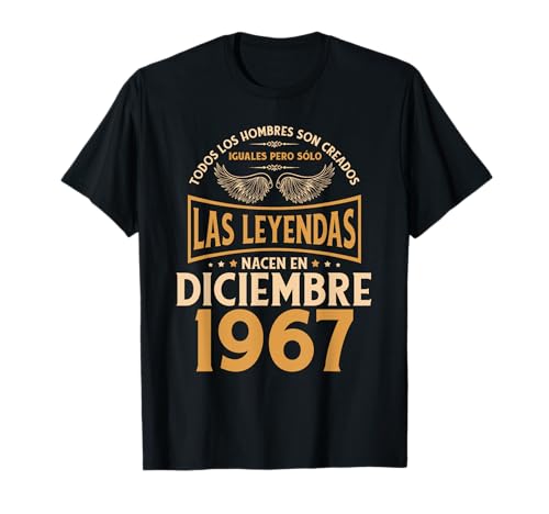 Comprar Cumpleaños Hombre Regalos Las Leyendas Diciembre 1967 Camiseta Top BlackFriday Precio 2024 | regaloscumple.com