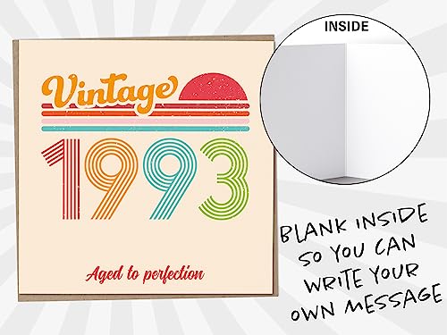 Oferta Flash Tarjeta de cumpleaños número 31 – Vintage 1993 Aged to