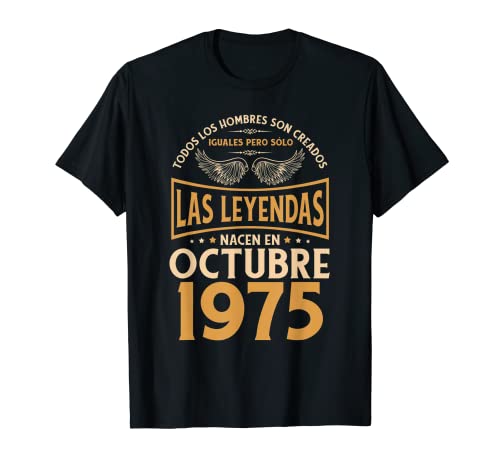 Consigue ahora Cumpleaños Hombre Regalos Las Leyendas Octubre 1975 Camiseta Navidad Ofertas 2025 | regaloscumple.com