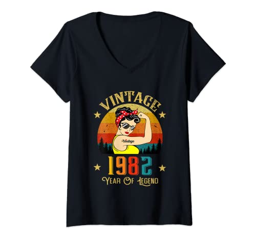 Oferta Mujer cumpleaños 1982 40 nacidos Camiseta V