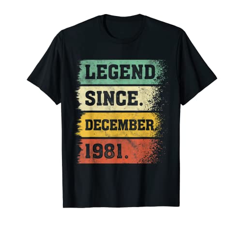 Consigue Promoción ahora 40 cumpleaños diciembre vintage 1981 40 años Camiseta Ofertas 2025 | regaloscumple.com