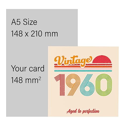 Top Precios Tarjeta de cumpleaños 63 – Vintage 1960 Aged to Perfection