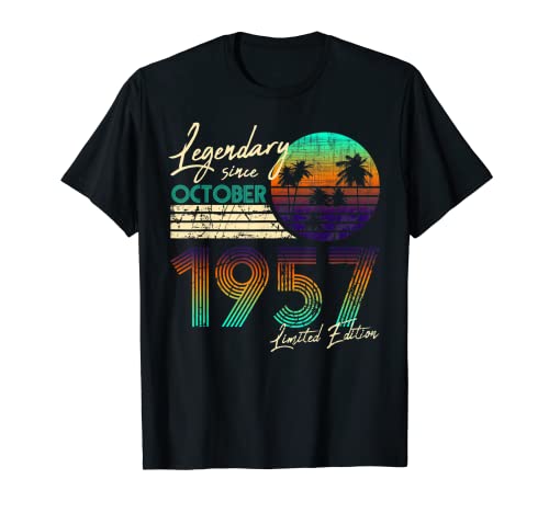 Comprar Legendario cumpleaños desde octubre 1957. BlackFriday Camiseta Top Precio 2024 | regaloscumple.com
