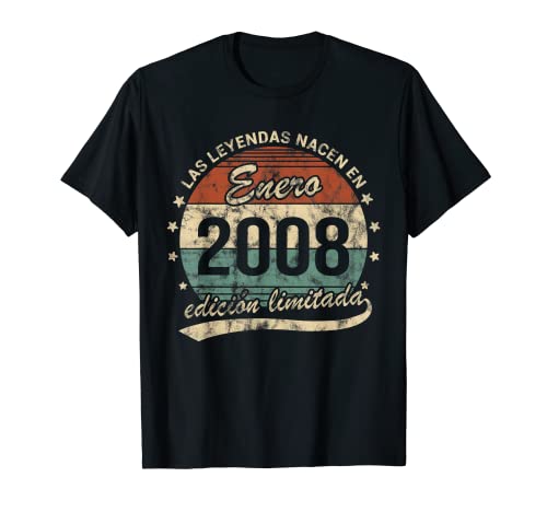 Consigue ahora Las Leyendas Nacen Catálogo En Enero 2008 Chico o Chica Retro Camiseta Ofertas 2025 | regaloscumple.com