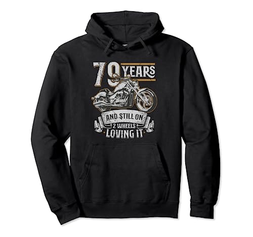 Comprar 79 Years And Still On Ideas para regalar 2 Wheels Loving It 79 Cumpleaños Sudadera con Capucha Ofertas 2025 | regaloscumple.com