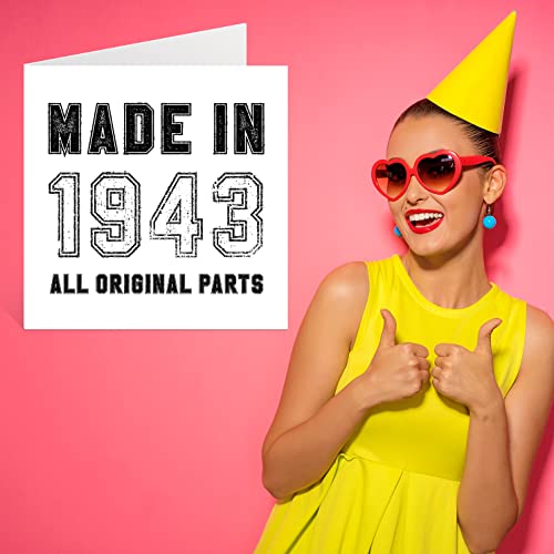 Mejores precios Tarjeta felicitación 79 cumpleaños hombres  mujeres  él ella  fabricada en 1943  todas las piezas originales  divertida tarjeta felicitación 79 años abuelo  abuelo  abuela  mamá  papá  145 mm x 145 mm