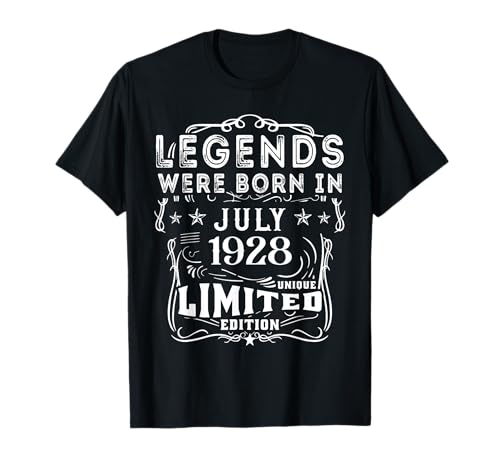 Comprar Cumpleaños Julio Catálogo 1928 Edición Limitada Regalo Legend July Camiseta Rebajas 2024 | regaloscumple.com