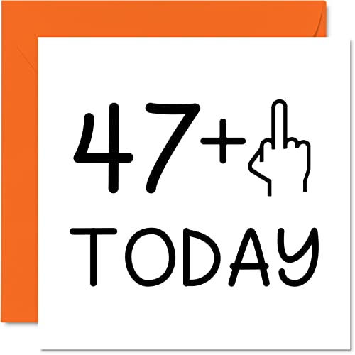 Comprar Tarjeta Regalos cumpleaños 48 años divertida mujer dedo medio tarjetas cumpleaños groseras hombres tarjetas felicitación cumpleaños 145 mm x 145 mm tarjetas broma mamá papá hermana tía tío primo Rebajas 2024 | regaloscumple.com