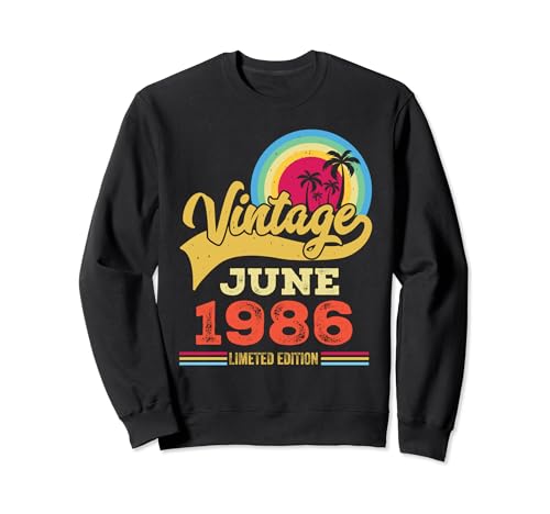 Comprar Vintage 1986 Edición Limitada 38 BlackFriday Junio Cumpleaños Sudadera Ofertas 2024 | regaloscumple.com