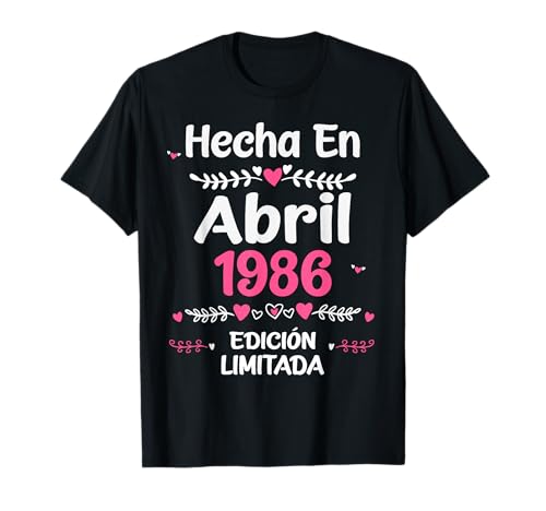 Consigue ahora 37 Años Regalo Ideas para regalar Cumpleaños 1986 Mujer 37 Años Abril Camiseta Ofertas 2023 | regaloscumple.com