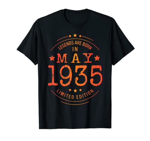 Consigue ahora Cumpleaños BlackFriday Mayo 1935 Edición Limitada Regalo Legend May Camiseta Ofertas 2024 | regaloscumple.com