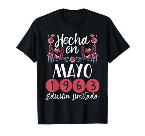 Consigue ahora Hecha En Mayo 1963 Mujer Regalo Cumpleaños 61 Años Cumpleaños Camiseta Top Precio 2024 | regaloscumple.com