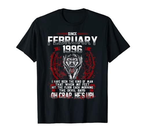 Comprar Hombre Febrero 1996 camisa 25 Promoción cumpleaños regalo nacieron febrero 1996 Camiseta Rebajas 2025 | regaloscumple.com