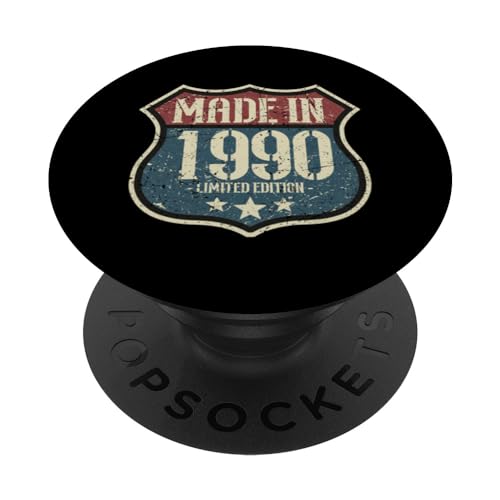 Consigue ahora 1990 Regalos Vintage Cumpleaños Retro Edición Limitada Hombres Mujer PopSockets PopGrip Intercambiable Ofertas 2024 | regaloscumple.com