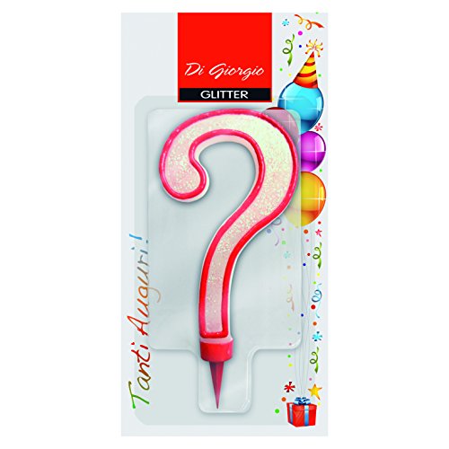 Consigue ahora Cereria di Giorgio- Vela cumpleaños gigante con purpurina símbolo Ideas para regalar interrogación Color blanco y rojo (58170_70) Rebajas 2024 | regaloscumple.com