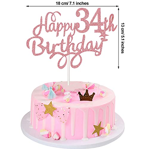 Mejores precios Globo 34 Cumpleaños Decoración Mujer Ouceanwin Decoración Cumpleaños 34 años