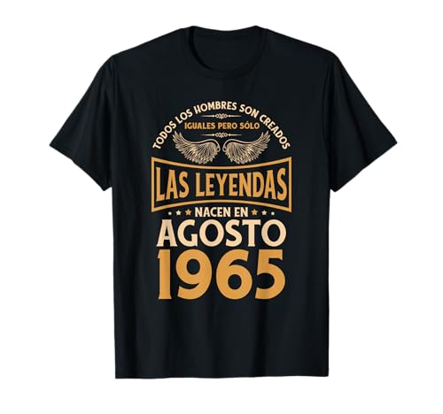 Consigue ahora Cumpleaños BlackFriday Hombre Regalos Las Leyendas Agosto 1965 Camiseta Rebajas 2024 | regaloscumple.com