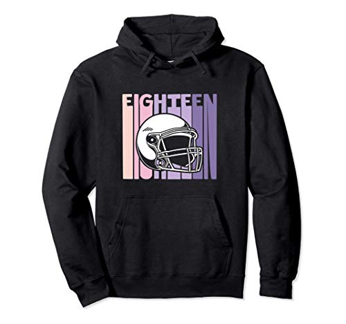 Comprar 18 Cumpleaños Niña Retro Fútbol Ideas para regalar Americano 18 Años Sudadera con Capucha Rebajas 2024 | regaloscumple.com