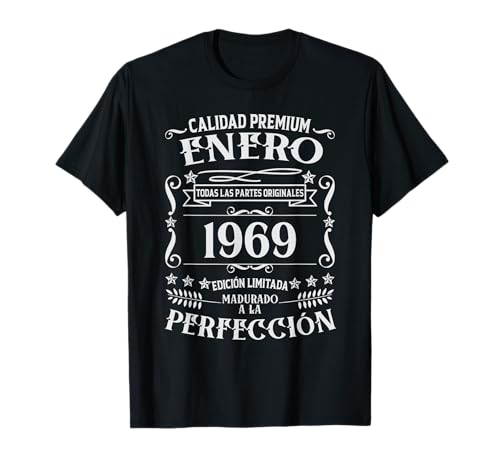 Comprar 56 cumpleaños Nacido en Enero 1969 Catálogo Vintage 56 años Camiseta Ofertas 2025 | regaloscumple.com
