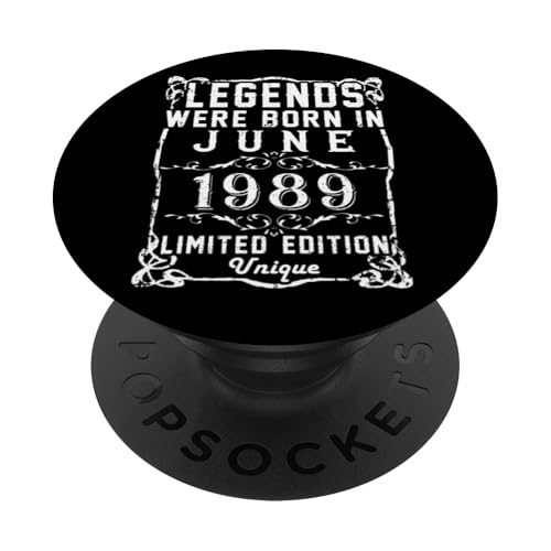 Consigue ahora Cumpleaños Junio 1989 Edición Limitada Regalo Legend Ideas para regalar June PopSockets PopGrip Intercambiable Top Precio 2024 | regaloscumple.com