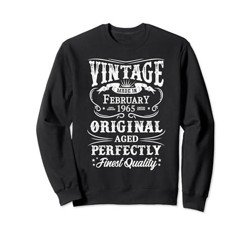Comprar Vintage Febrero 1965 Legendario Desde Regalos Febrero 1965 Sudadera Rebajas 2025 | regaloscumple.com