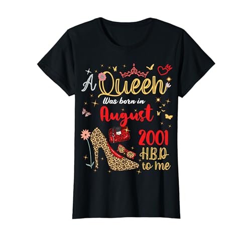 Consigue ahora Agosto Ideas para regalar Cumpleaños Nació Una Reina en Agosto 2001 Agosto Camiseta Rebajas 2024 | regaloscumple.com