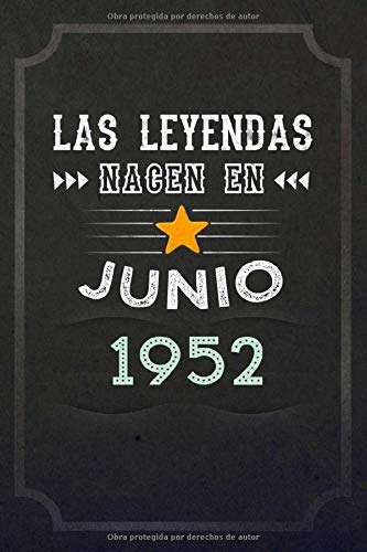 Comprar Las leyendas nacen en Junio 1952: REGALO DE CUMPLEAÑOS NACIDOS BlackFriday EN LOS AÑOS 1952 Regalos Creativos Cuaderno forrado Diario 15.24 x 22.86 cm CUADERNO ... CUADERNO DE NOTAS REGALOS PERSONALIZADO Ofertas 2024 | regaloscumple.com