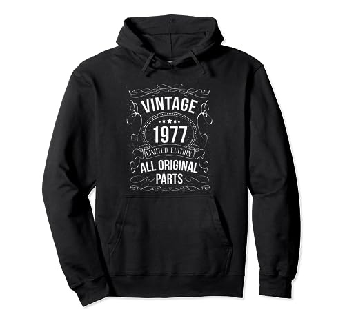 Consigue BlackFriday ahora Vintage 1977 Edición Limitada Cumpleaños Vintage Legends Sudadera con Capucha Top Precio 2023 | regaloscumple.com