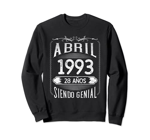 Comprar Nacido Navidad En Abril 1993 - 28 años Regalo Cumpleaños Hombre Sudadera Ofertas 2024 | regaloscumple.com