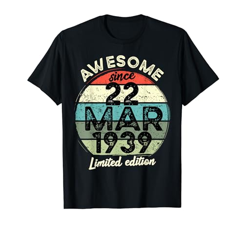 Comprar 22 marzo 1939 85 Ideas para regalar cumpleaños 85 años 2024 Cumpleaños Camiseta Top Precio 2024 | regaloscumple.com