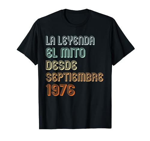 Comprar 47 Años Cumpleaños BlackFriday 1976 47 Septiembre La leyenda El Mito Camiseta Ofertas 2023 | regaloscumple.com