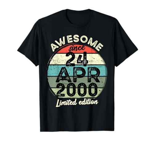 Consigue ahora 24 abril 2000 25 cumpleaños 25 Cumpleaños años 2025 Cumpleaños Camiseta Top Precio 2025 | regaloscumple.com