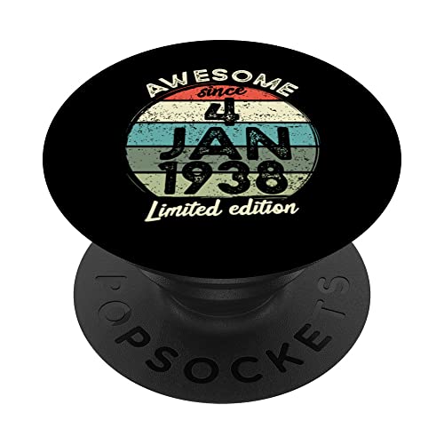 Comprar Camiseta cumpleaños Promoción 85 años 4 enero 1938 85 cumpleaños PopSockets PopGrip Intercambiable Rebajas 2024 | regaloscumple.com